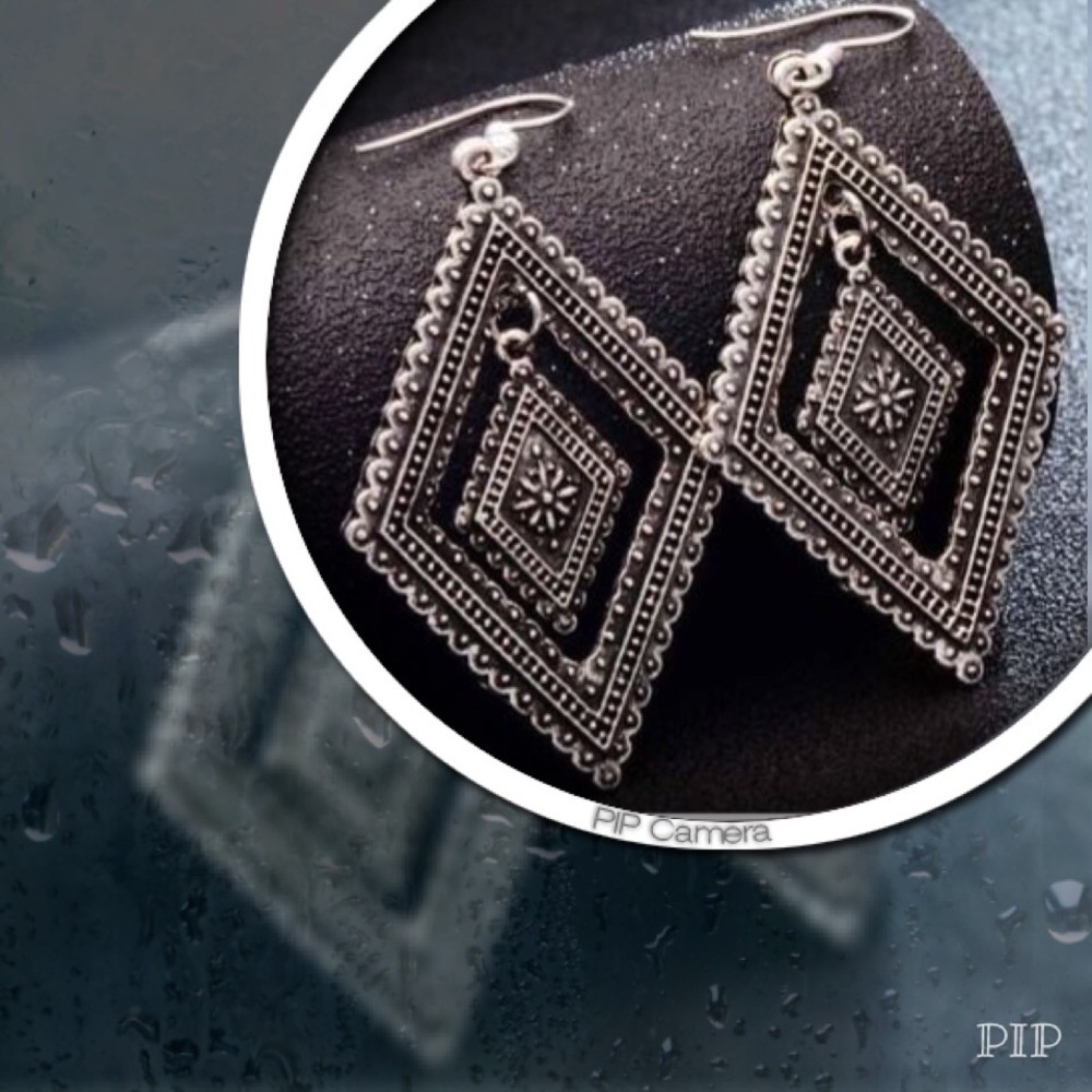 Boho Chic Pewter Double Diamond